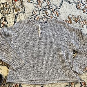Gap 100% Cotton Men’s Cozy Gray Knit Sweater